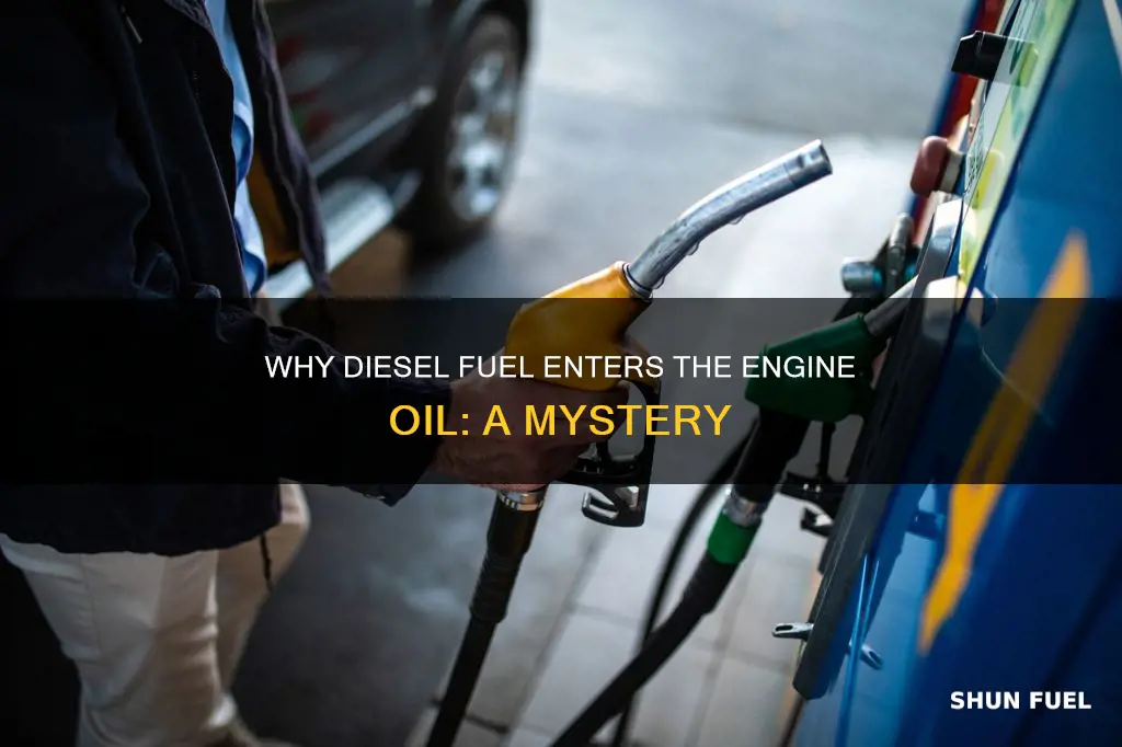 what causes diesel fuel to mix with oil