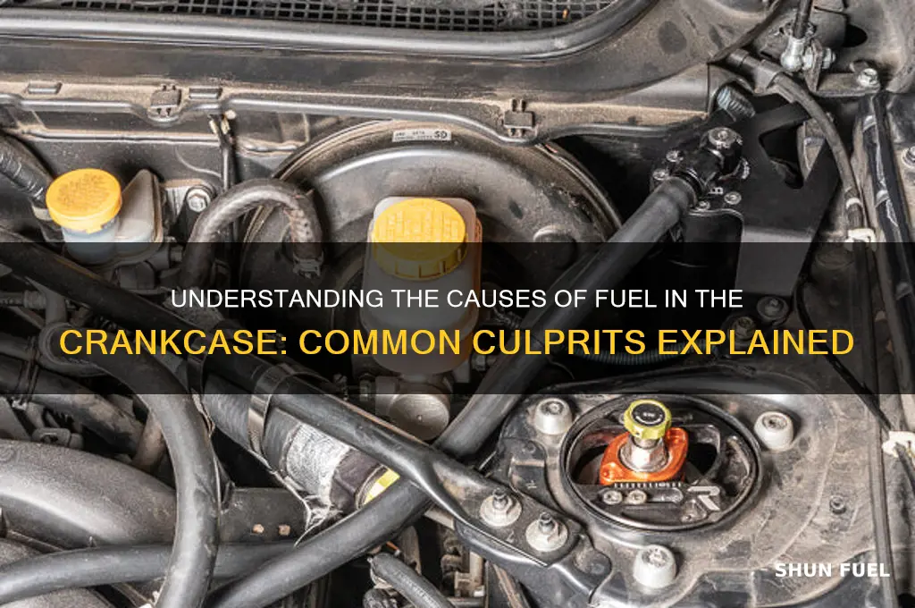 what causes fuel in crankcase