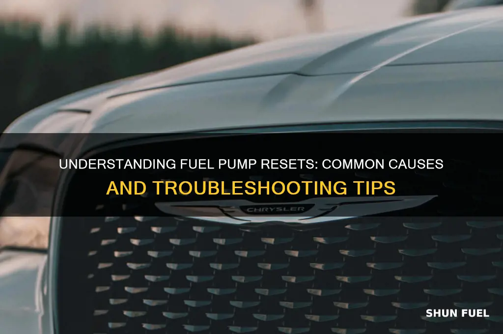 what causes fuel pump to be reset