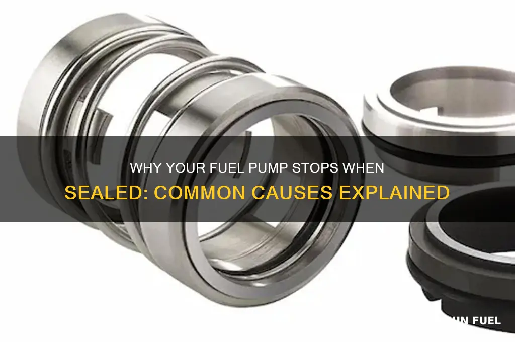 what causes fuel pump to stop when i seal it