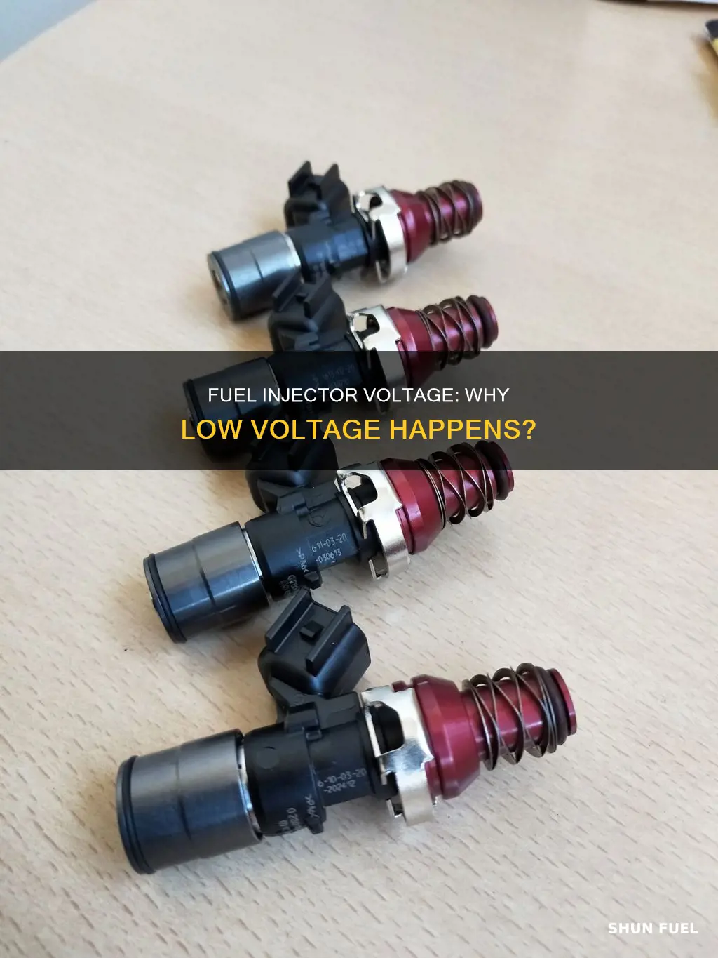 what causes low voltage to fuel injectors