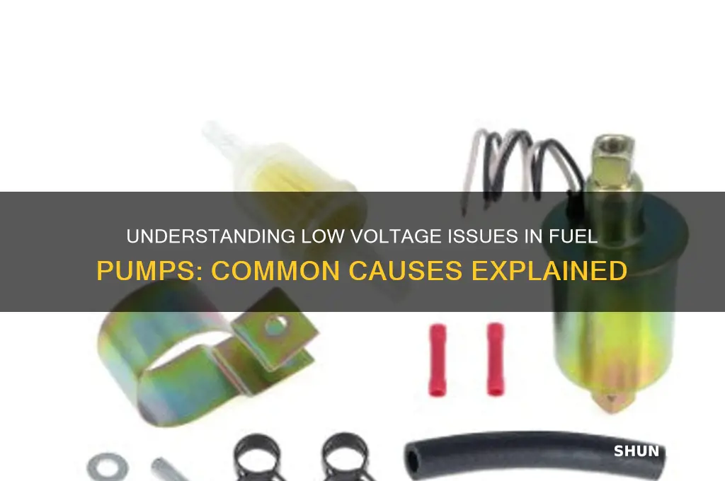 what causes low voltage to fuel pump