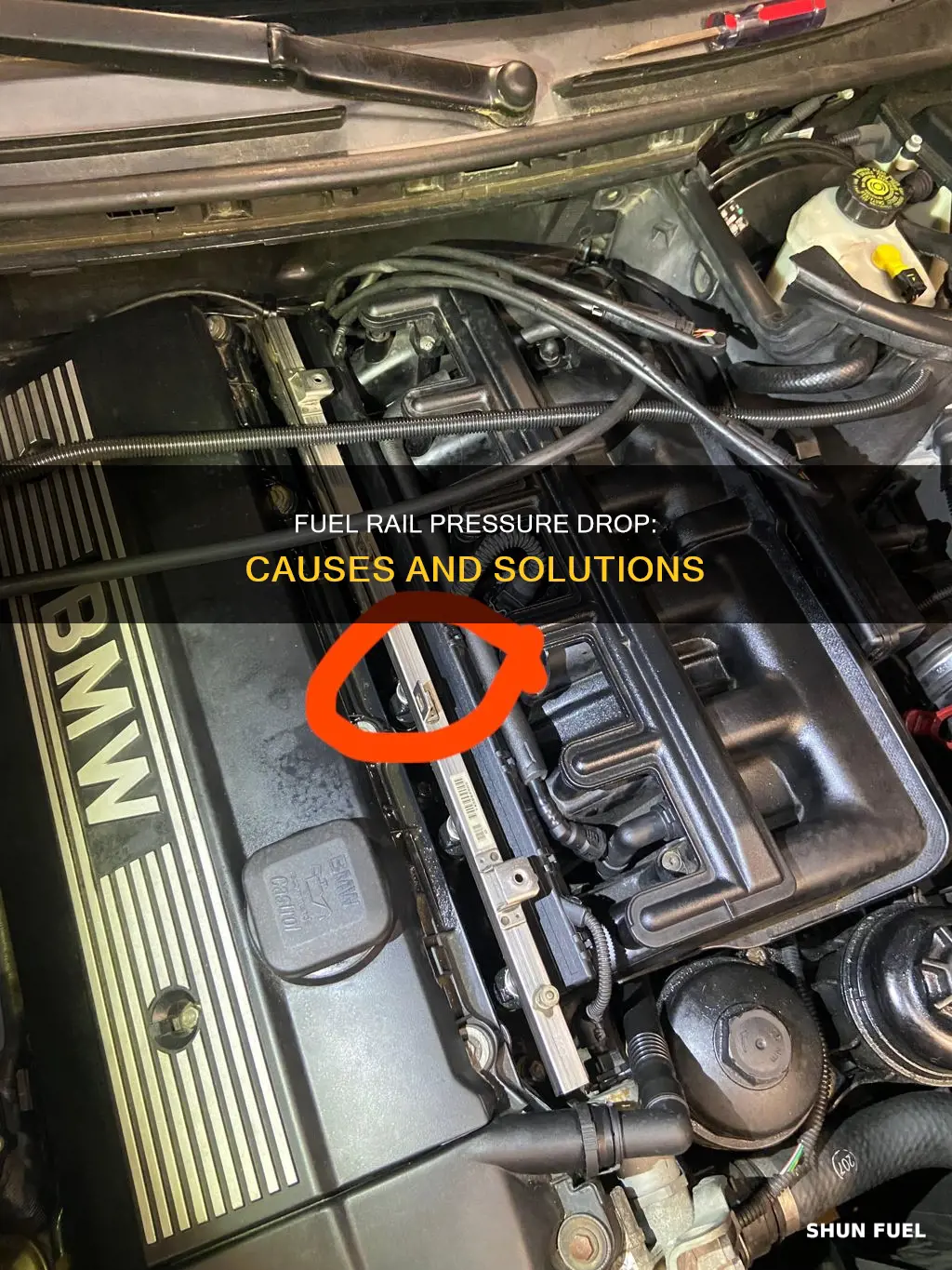 what causes pressure to drop at fuel rail