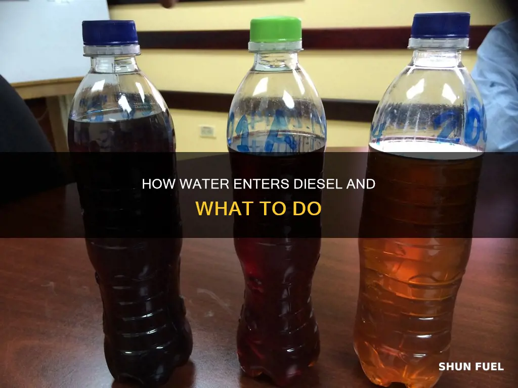 what causes water in diesel fuel