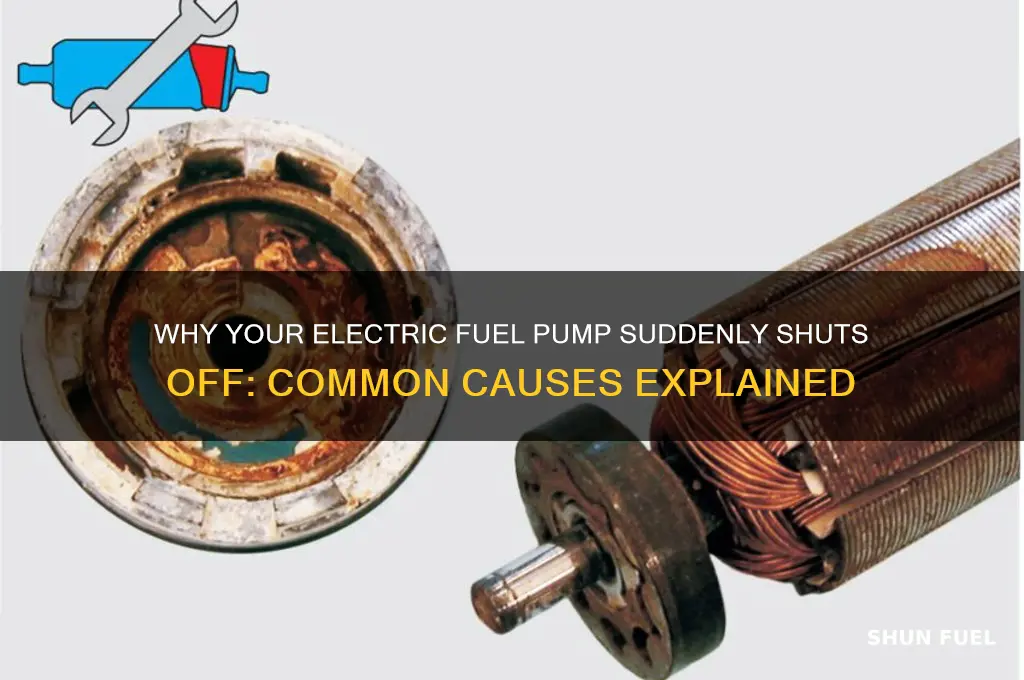 what causrs electric fuel pump to shut off