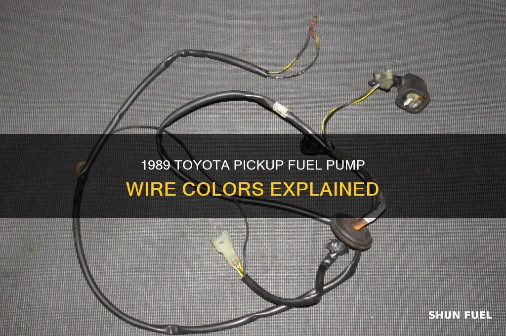 what color are the wires for1989 toyota pickup fuel pump