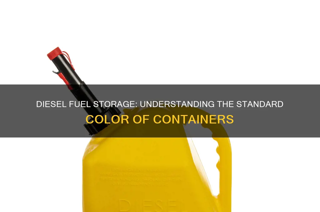 what color container is used for diesel fuel