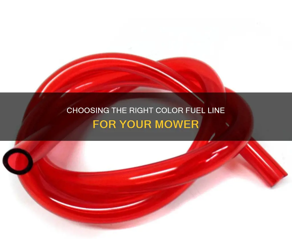 what color fuel line mower