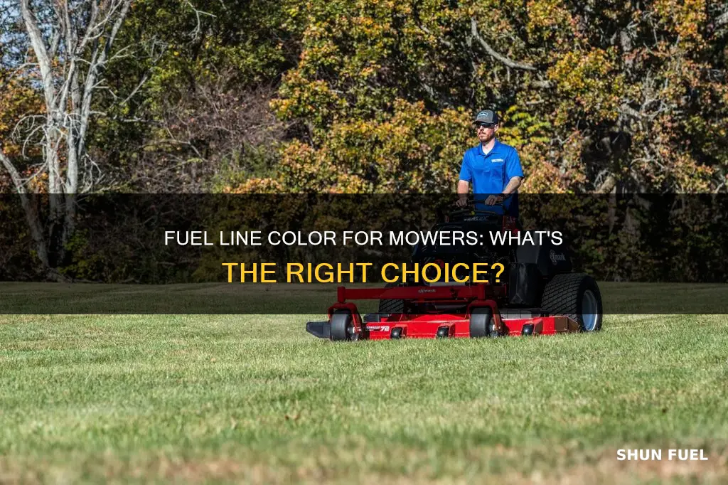 what color fuel line mower