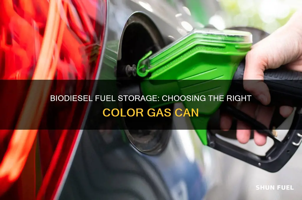 what color gas can do you put biodiesel fuel in