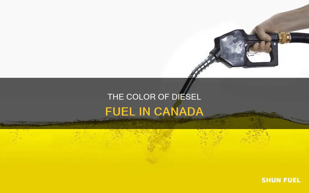 what color is diesel fuel in canada