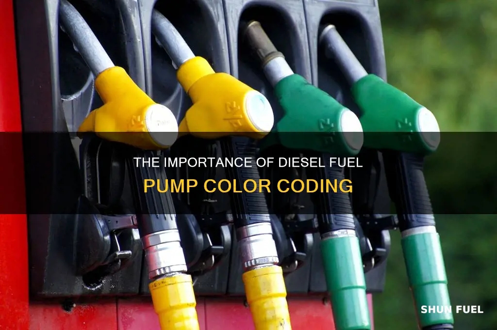 what color is diesel fuel pump