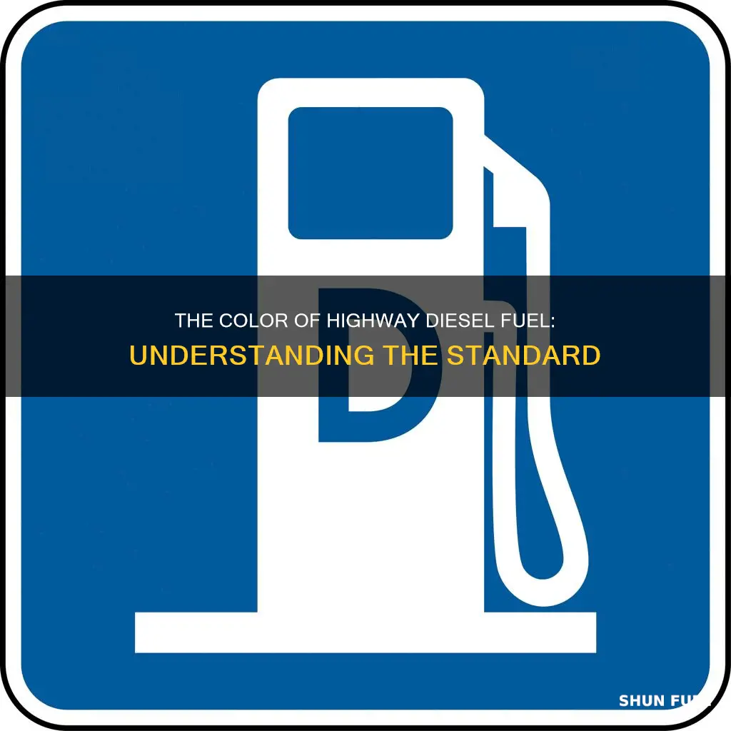 what color is highway diesel fuel