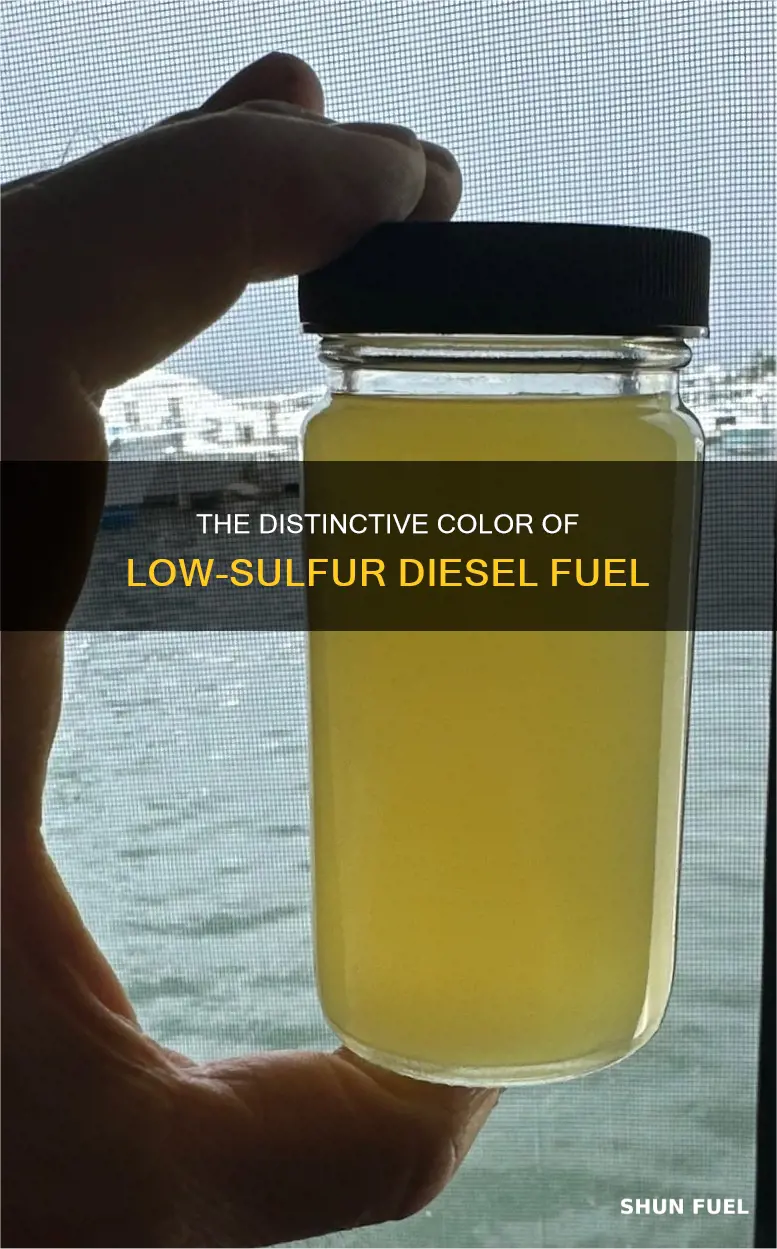 what color is low sulfur diesel fuel
