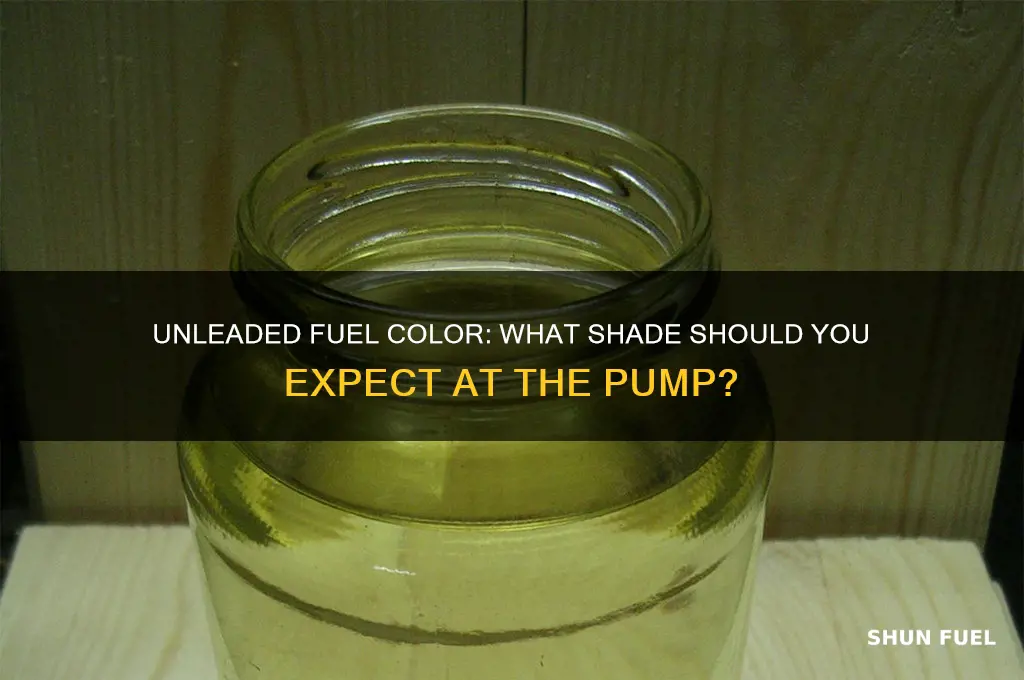 what color is unleaded fuel