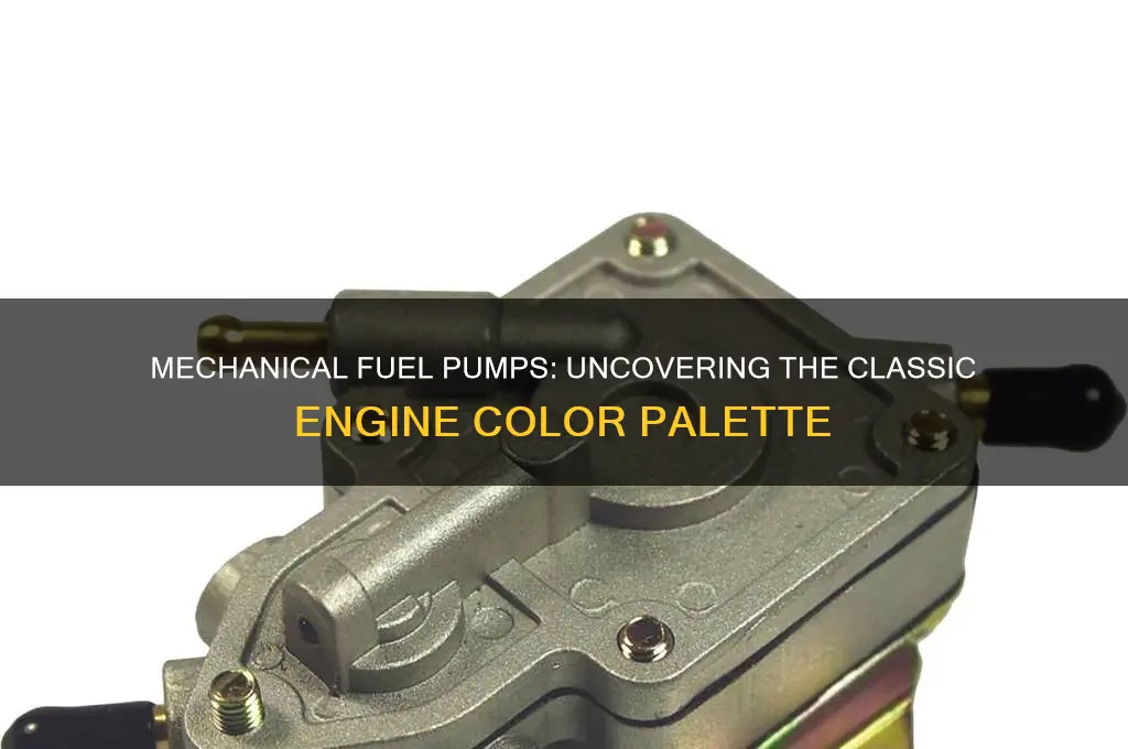 what color were mechanical fuel pumps painted on engines
