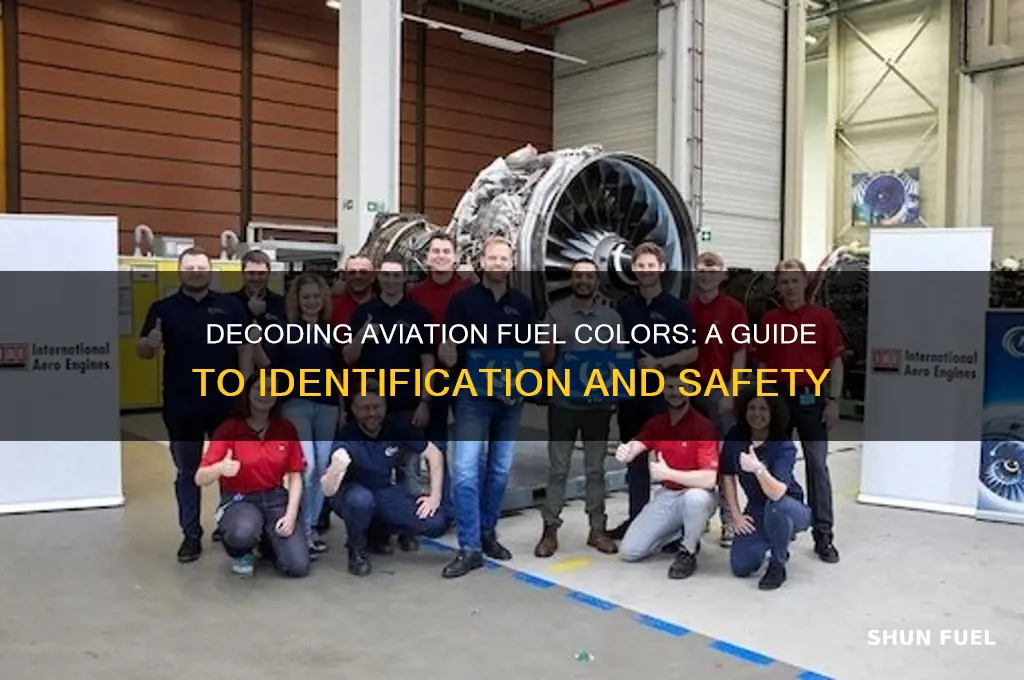 what colors are used for identifying aviation fuel