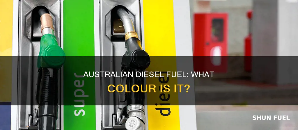 what colour is diesel fuel in australia