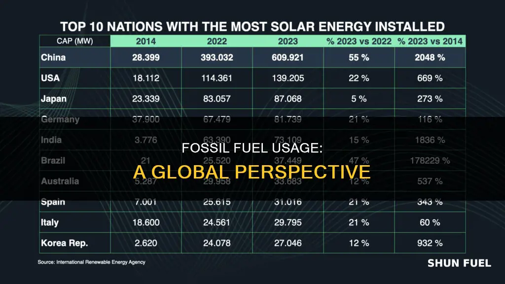 what countries use fossil fuels