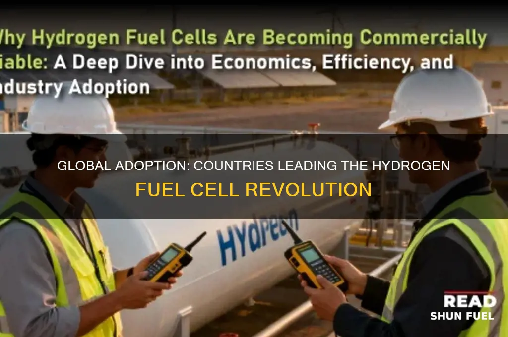 what countries use hydrogen fuel cells