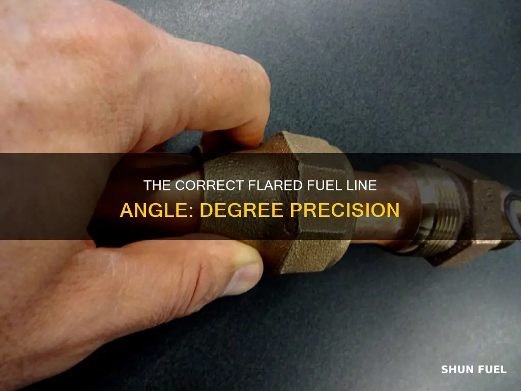 what degree is fuel line flared
