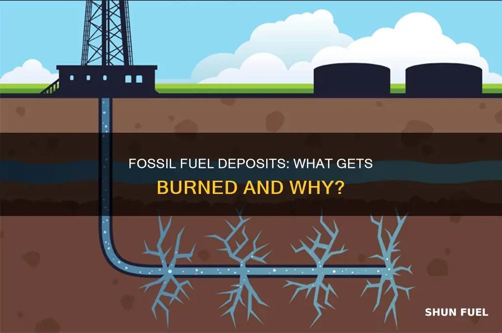what deposits are burned as fossil fuels