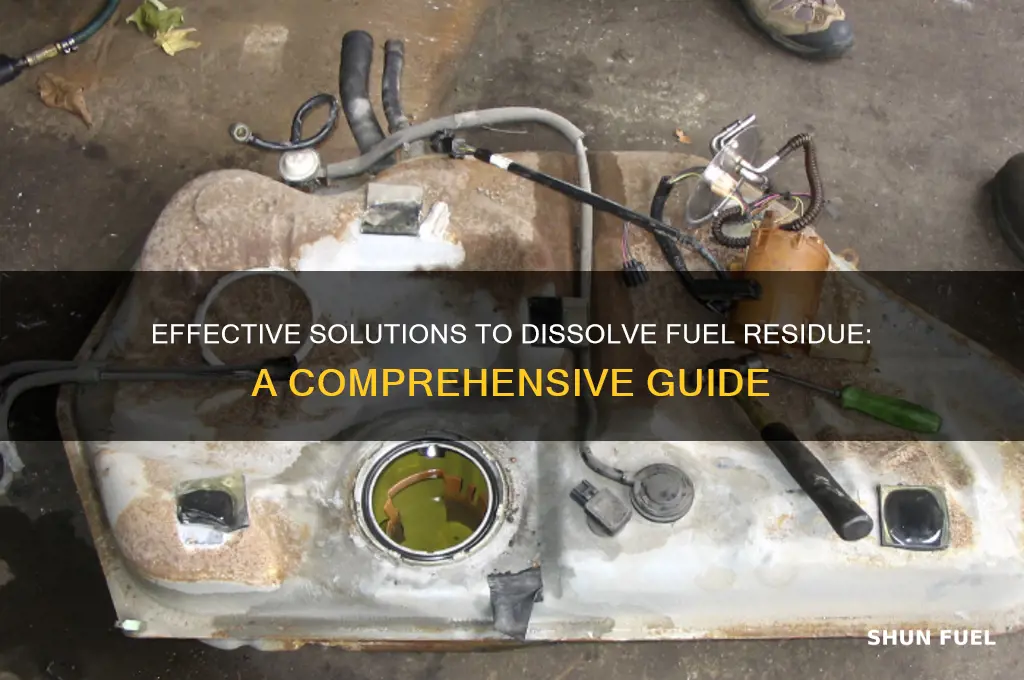 what desolves fuel reidue