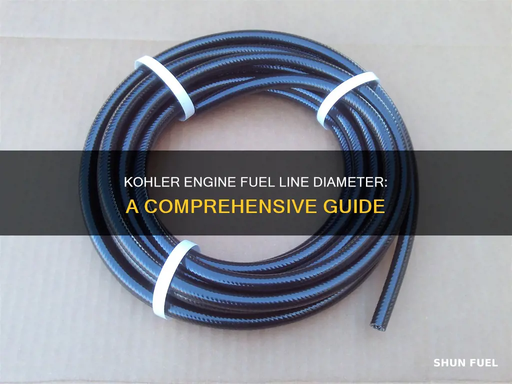 what diameter fuel line do kohler engines use