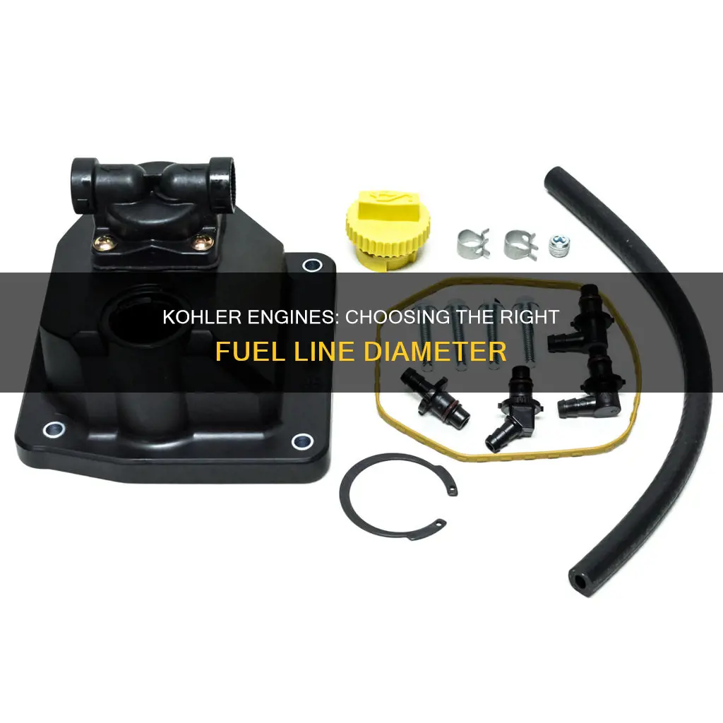 what diameter fuel line do kohler engines use