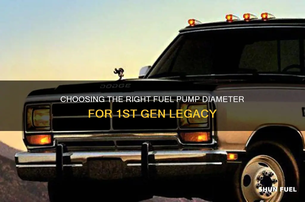 what diameter fuel pump for 1st gen legacy