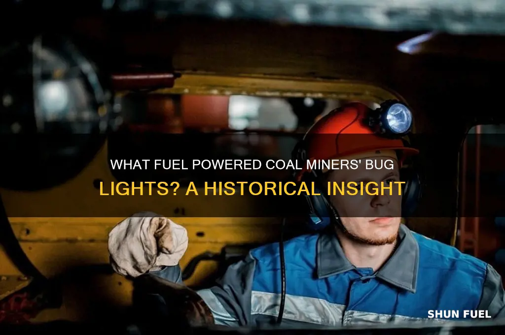what did coal miners bug lights use for fuel