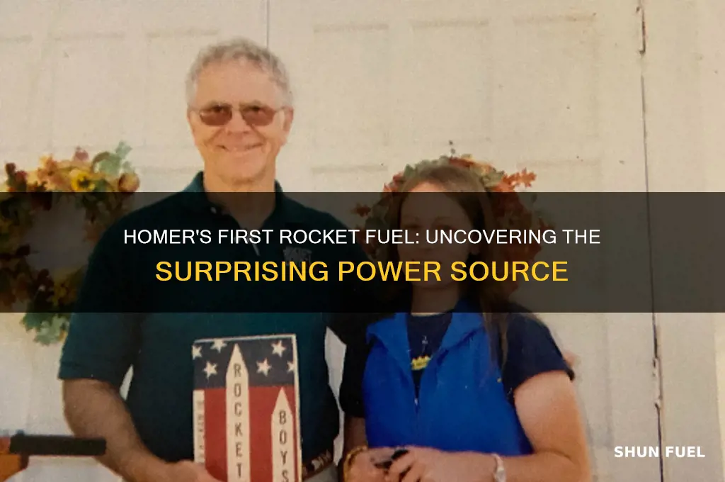 what did homer use as fuel for his first rocket