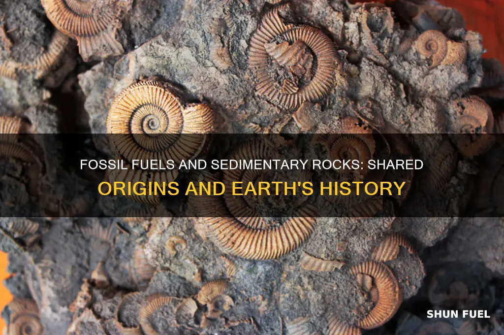 what do fossil fuels and sedimentary rocks have in common