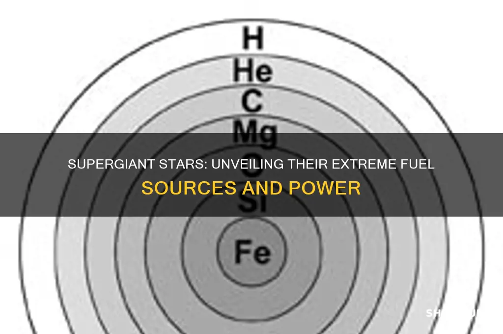 what do supergiant stars use for fuel