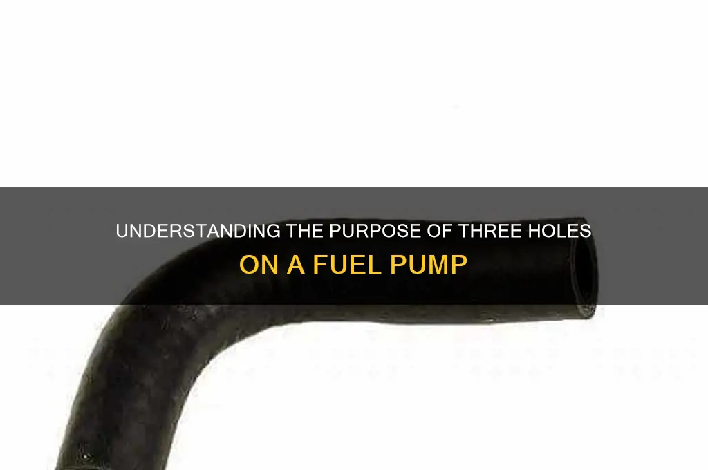 what do the three holes on the fuel pump do