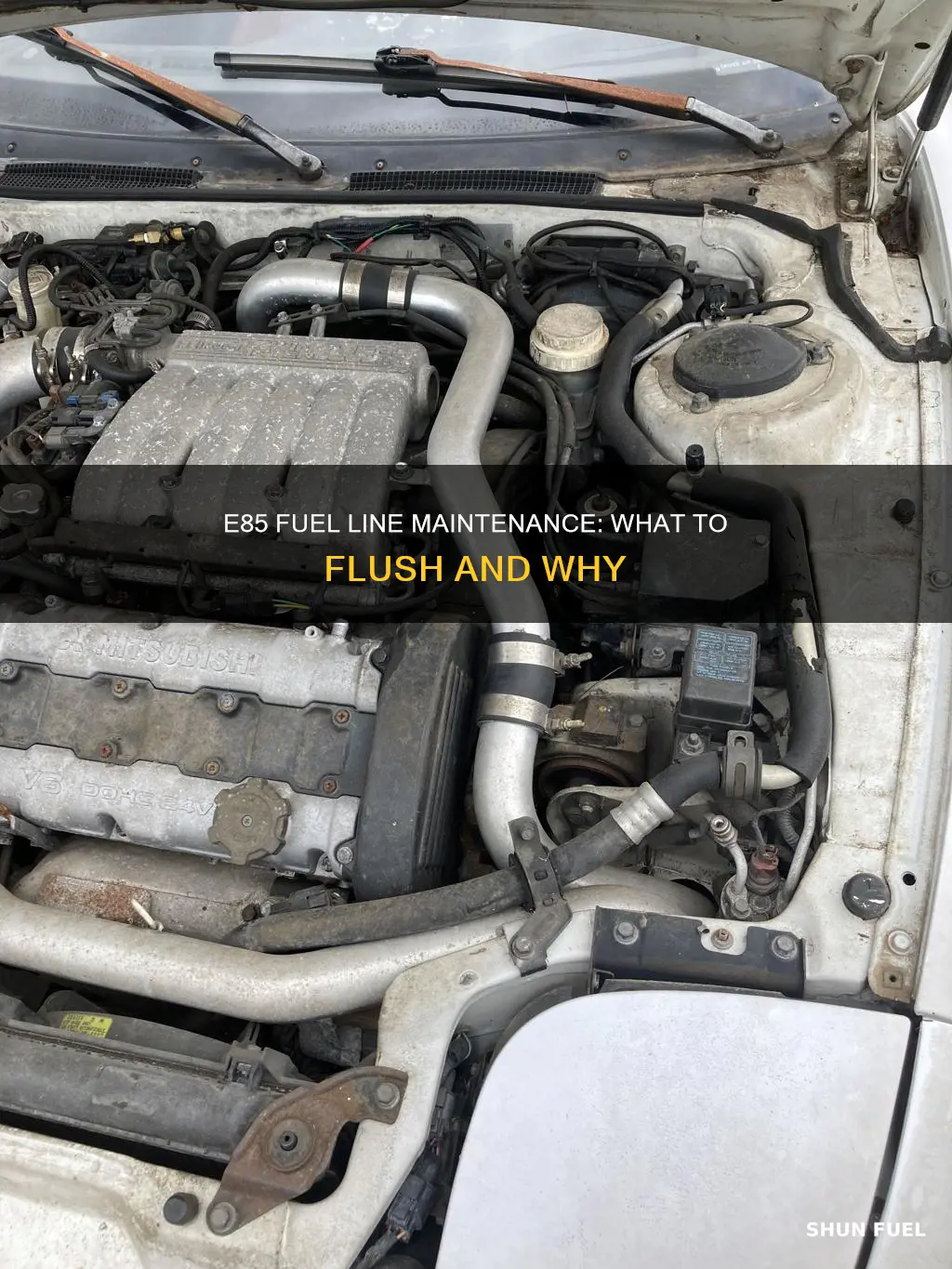 what do you flush e85 fuel line with