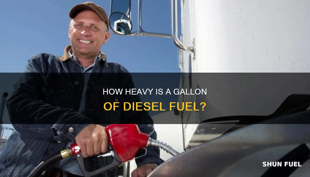 what does 1 gallon of diesel fuel weigh