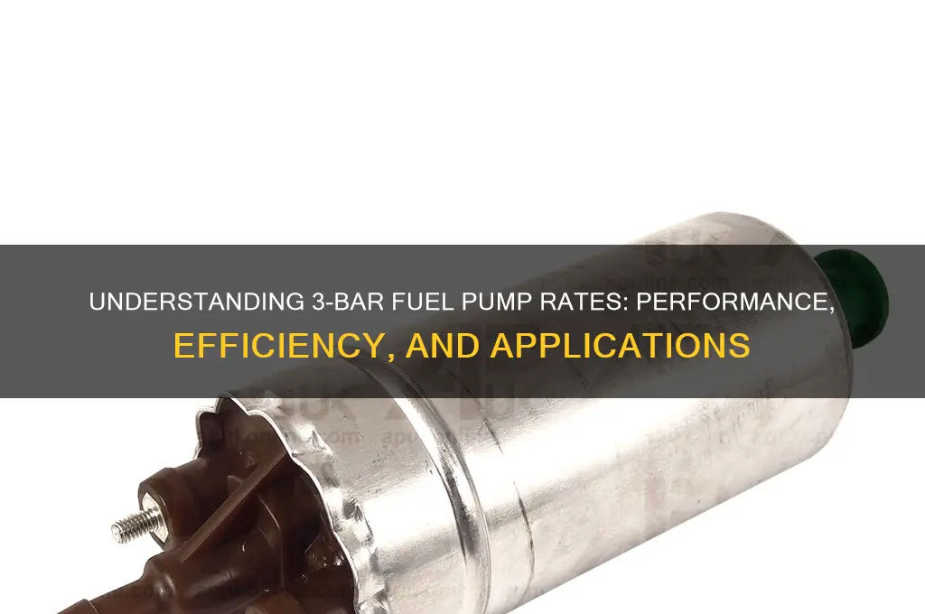 what does 3 bar mean on fuel pump rate