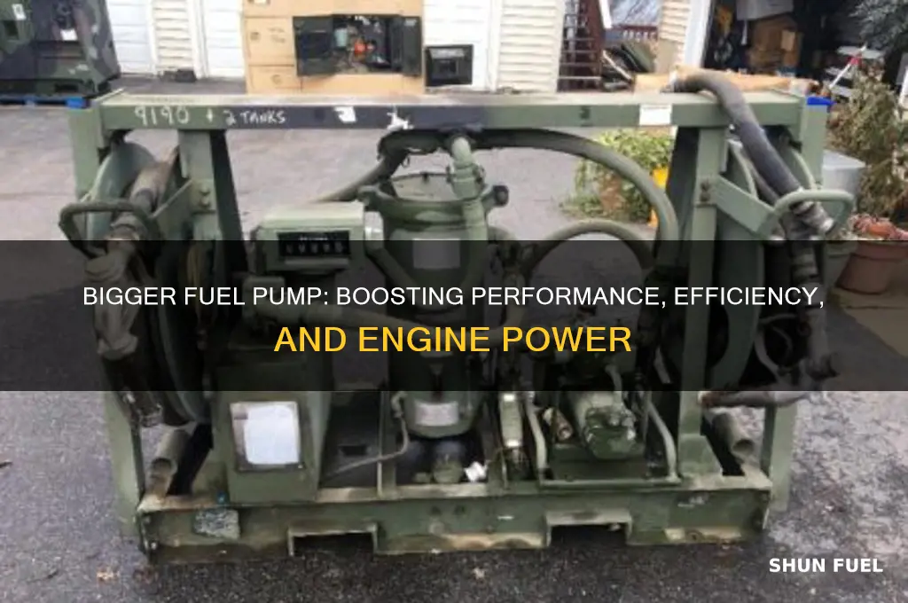 what does a bigger fuel pump do