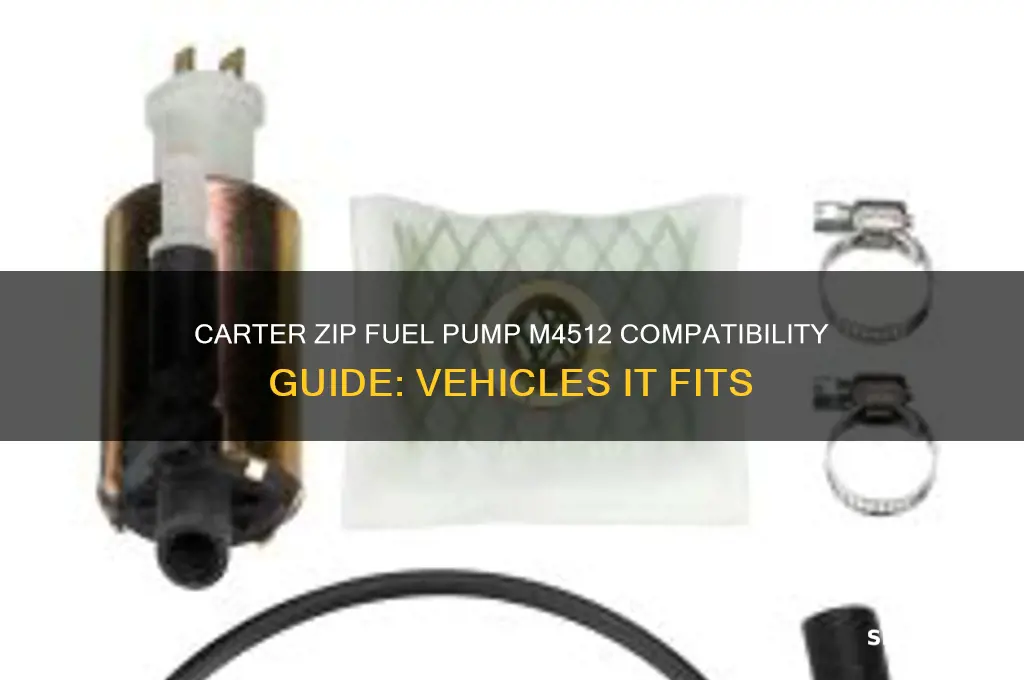 what does a carter zip fuel pump m4512 fit