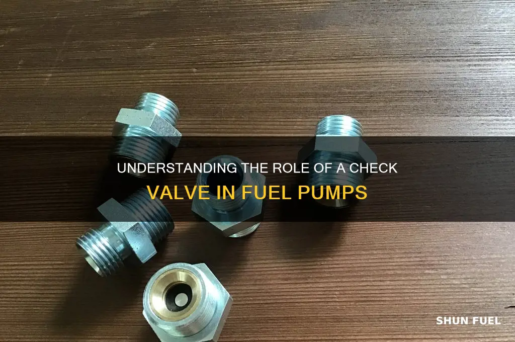 what does a check valve in a fuel pump do
