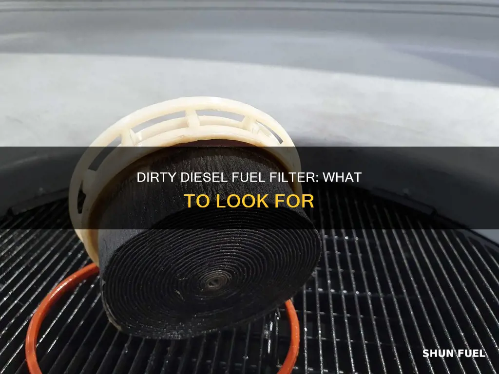 what does a dirty diesel fuel filter look like