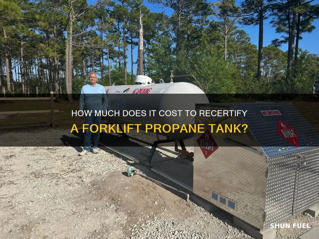what does a forklift propane fuel tank cost to recertify