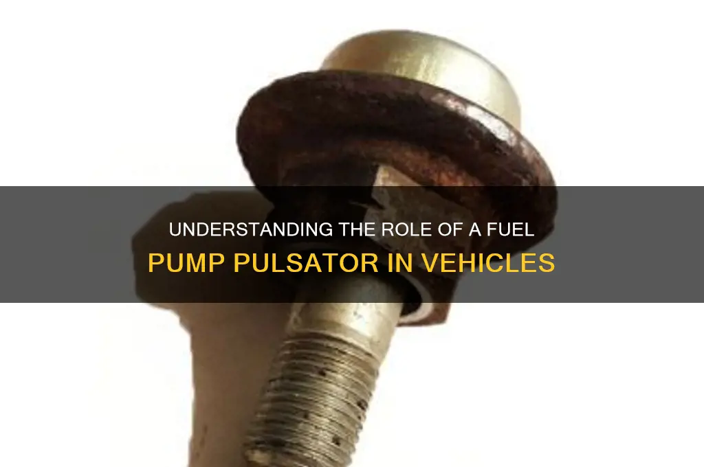 what does a fuel pump pulsator do