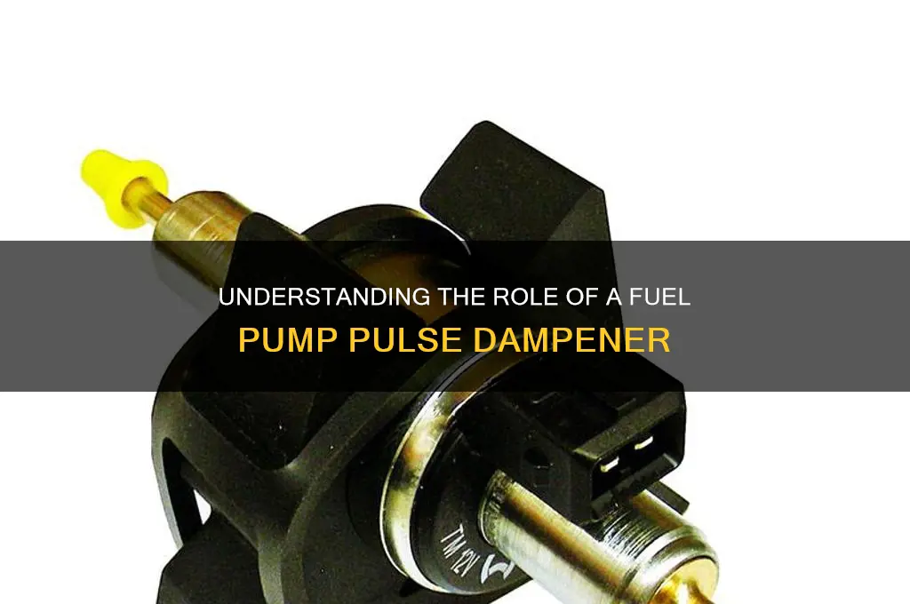 what does a fuel pump pulse dampener do