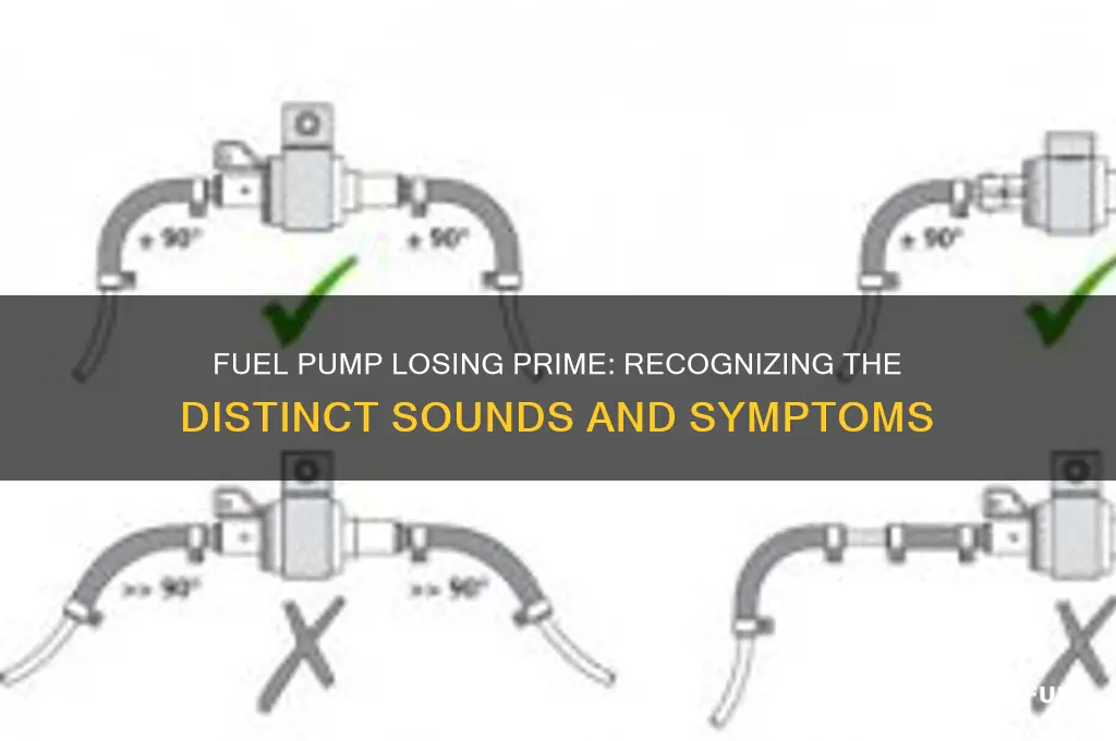 what does a fuel pump that loses prime sound like