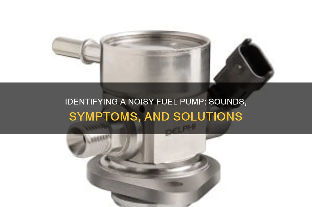 what does a noisy fuel pump sound like
