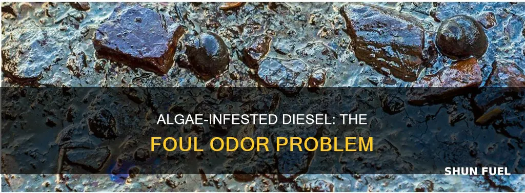 what does algae in diesel fuel smell like