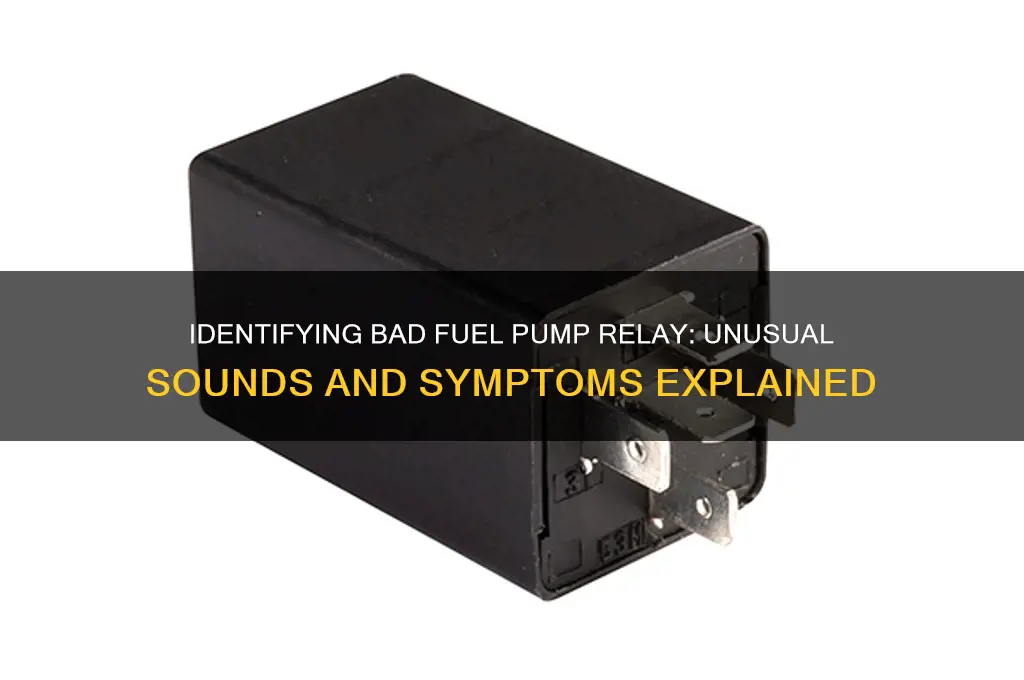 what does bad fuel pump relay sound like