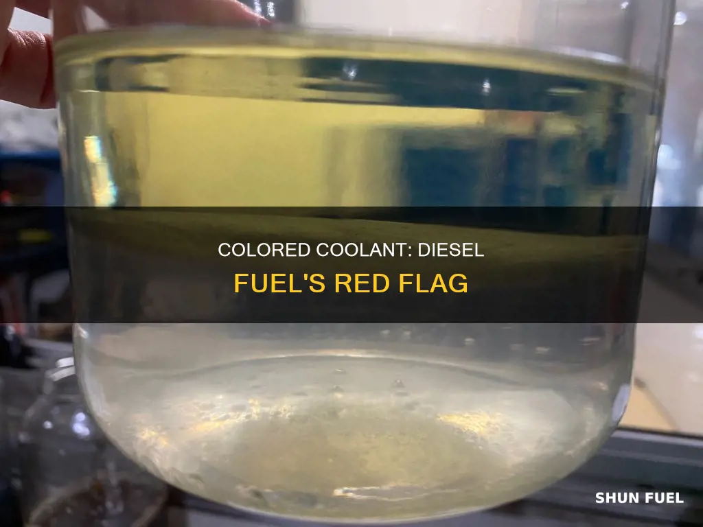 what does colant in diesel fuel look like